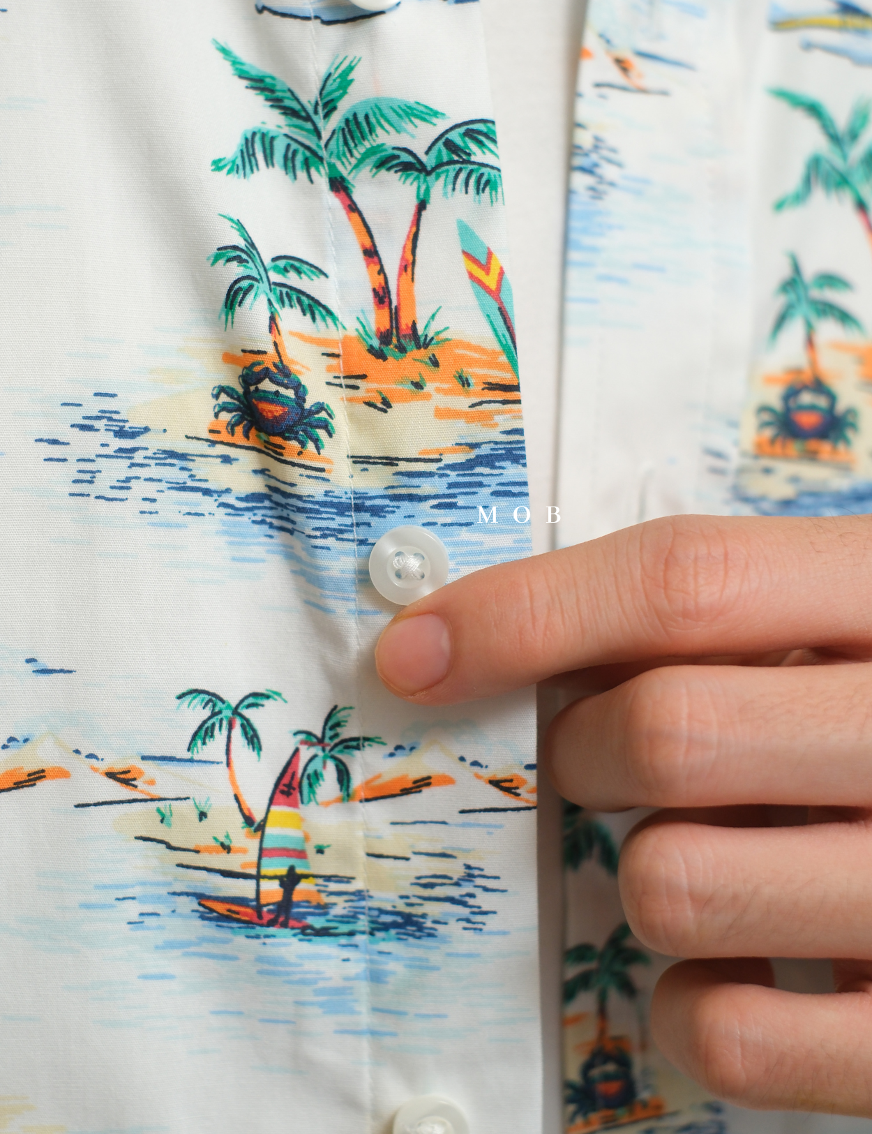 CLRSSS03005 Palm Tree Islands SS Shirt White