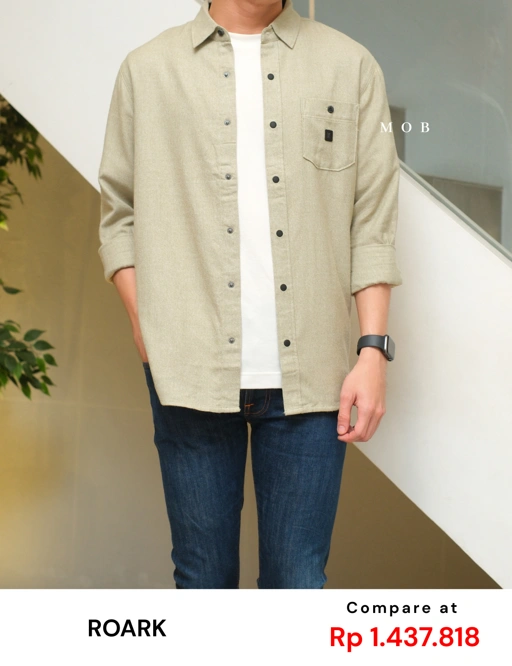 Image of ROALSS02002A Nordsman Flannel LS Shirt Sage Green Misty