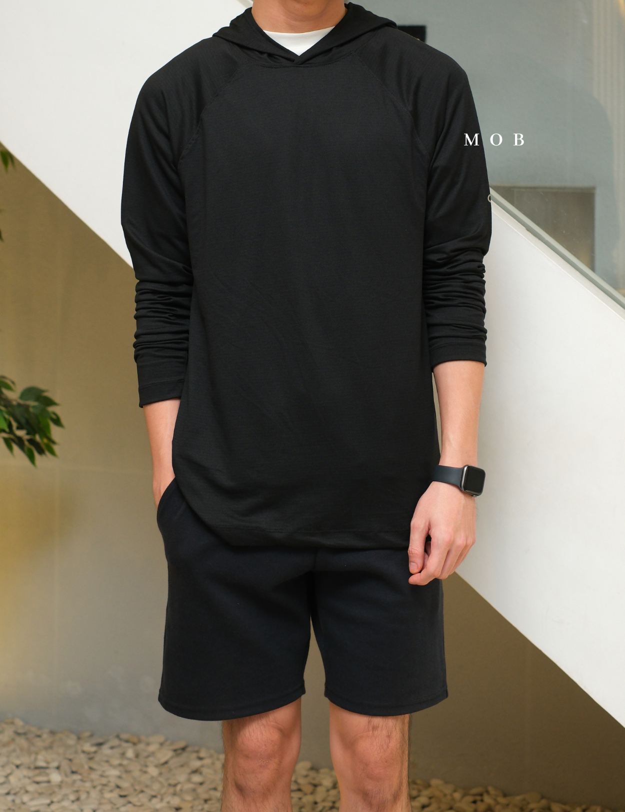 GPHOD04001 Active Hoodie True Black