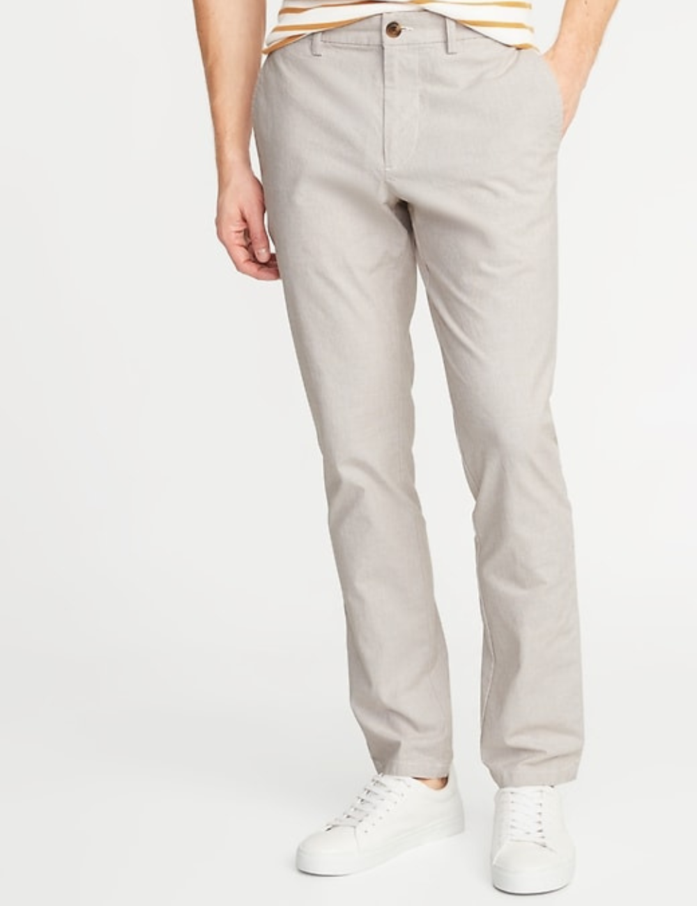 ONPT1101 Slim Ultimate Built-In Flex Chinos Nano Textured White (34 ONLY)