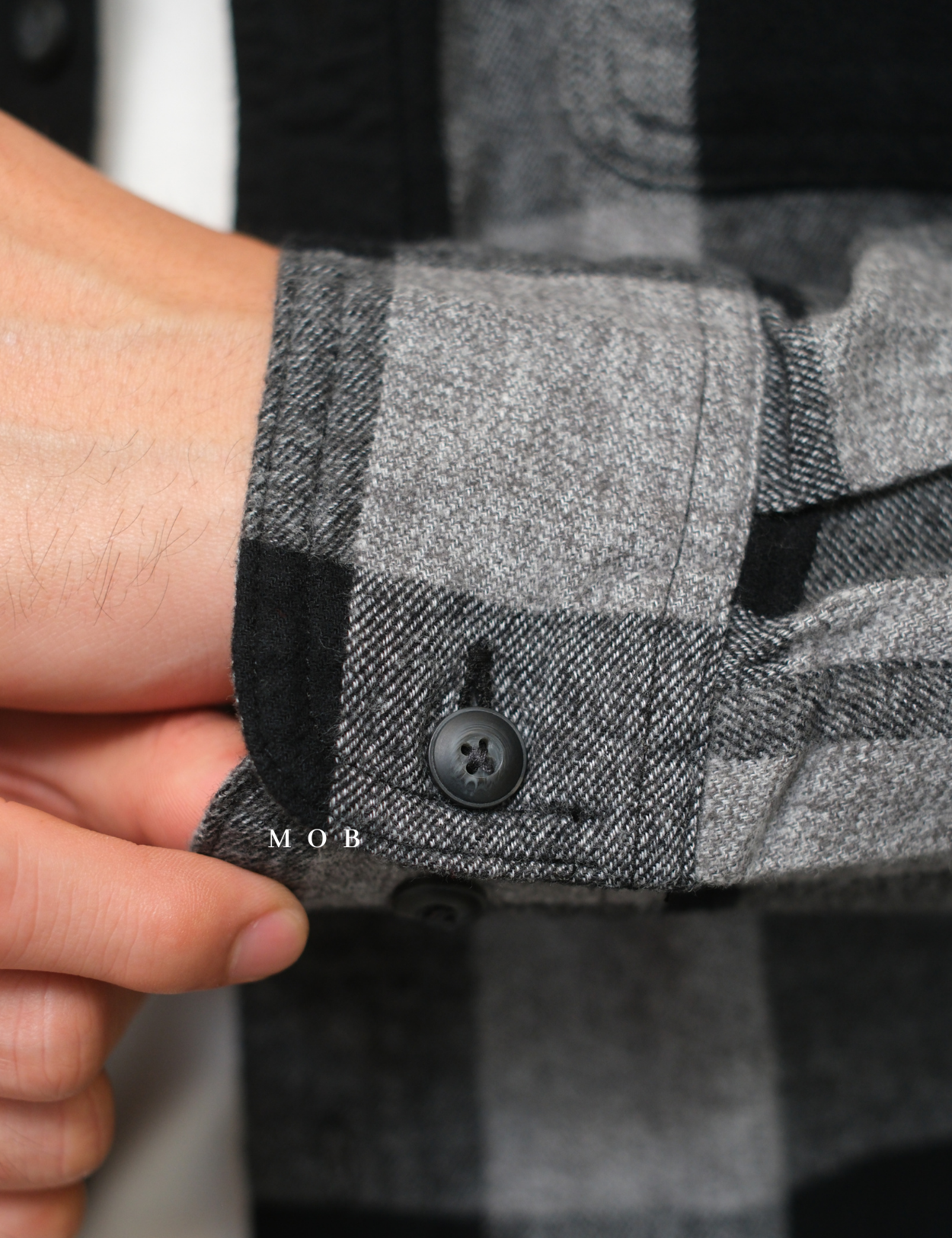 SNMLSS01005A Super Soft Flannel LS Shirt Black Grey Plaid