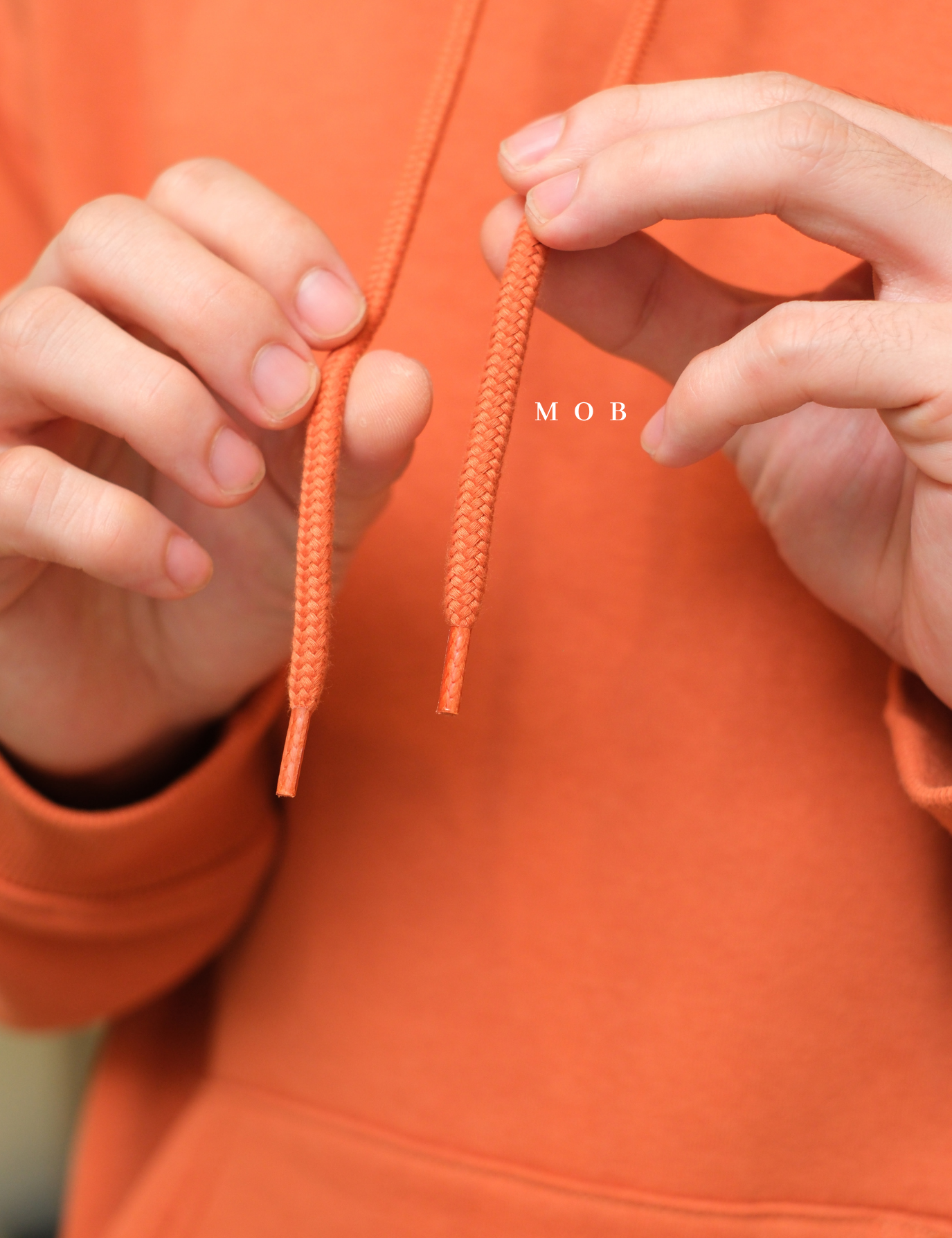 HMHOD03001D RELAXED FIT Pullover Hoodie Orange