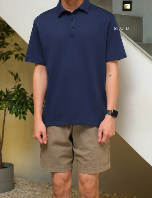 Image of BRPSS01001C Luxe Touch Performance Polo SS Navy