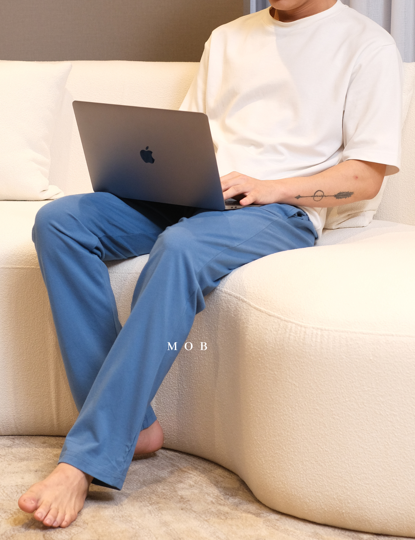 LEPJ01003 Lounge Pants Hazy Blue