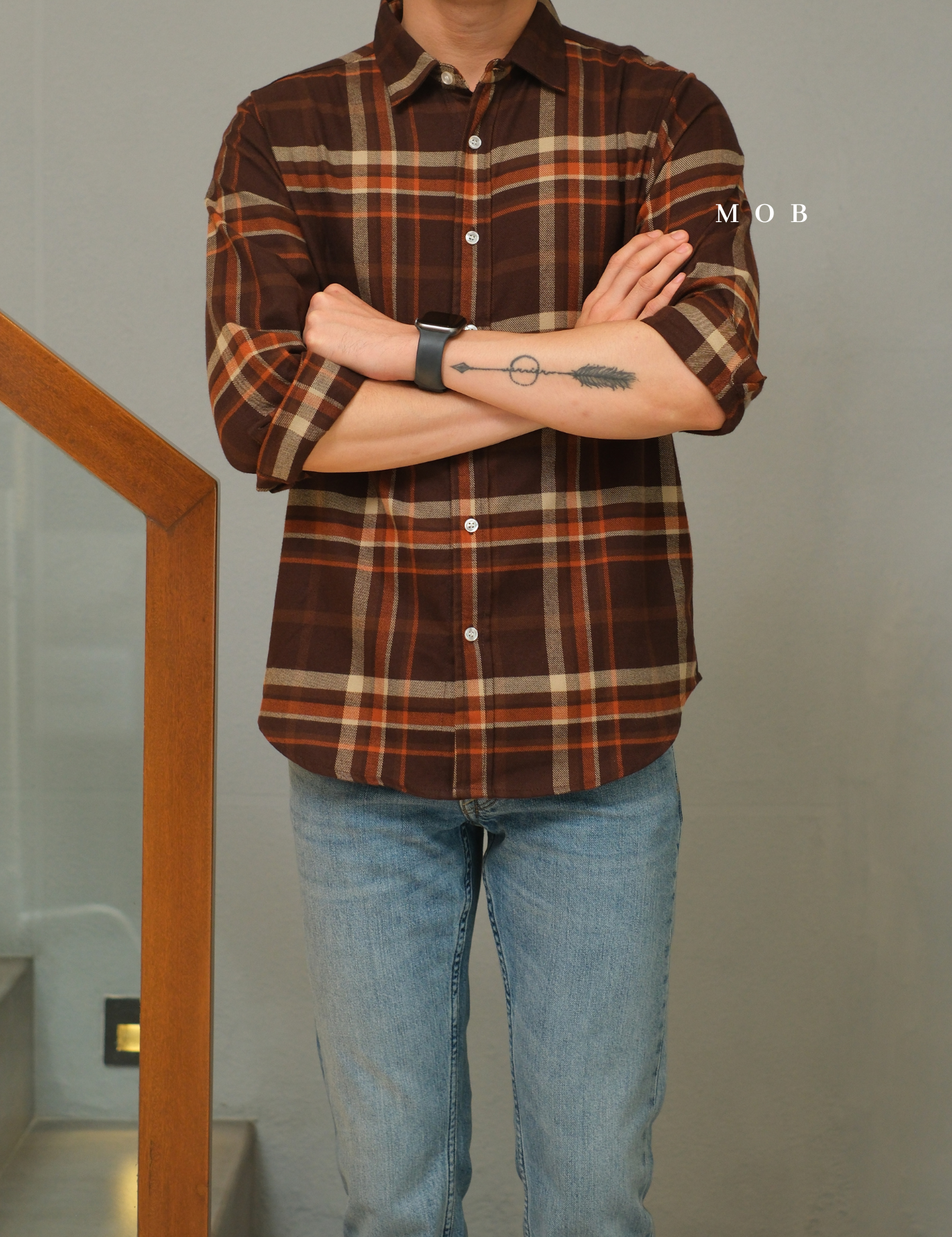 SPLLSS04001 Flannel LS Shirt Brown Plaid