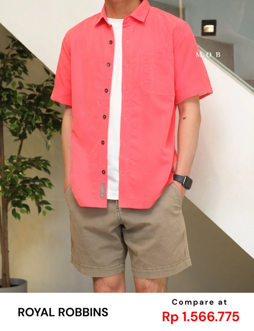 RRBSSS01001K Desert Pucker Dry SS Shirt Crimson