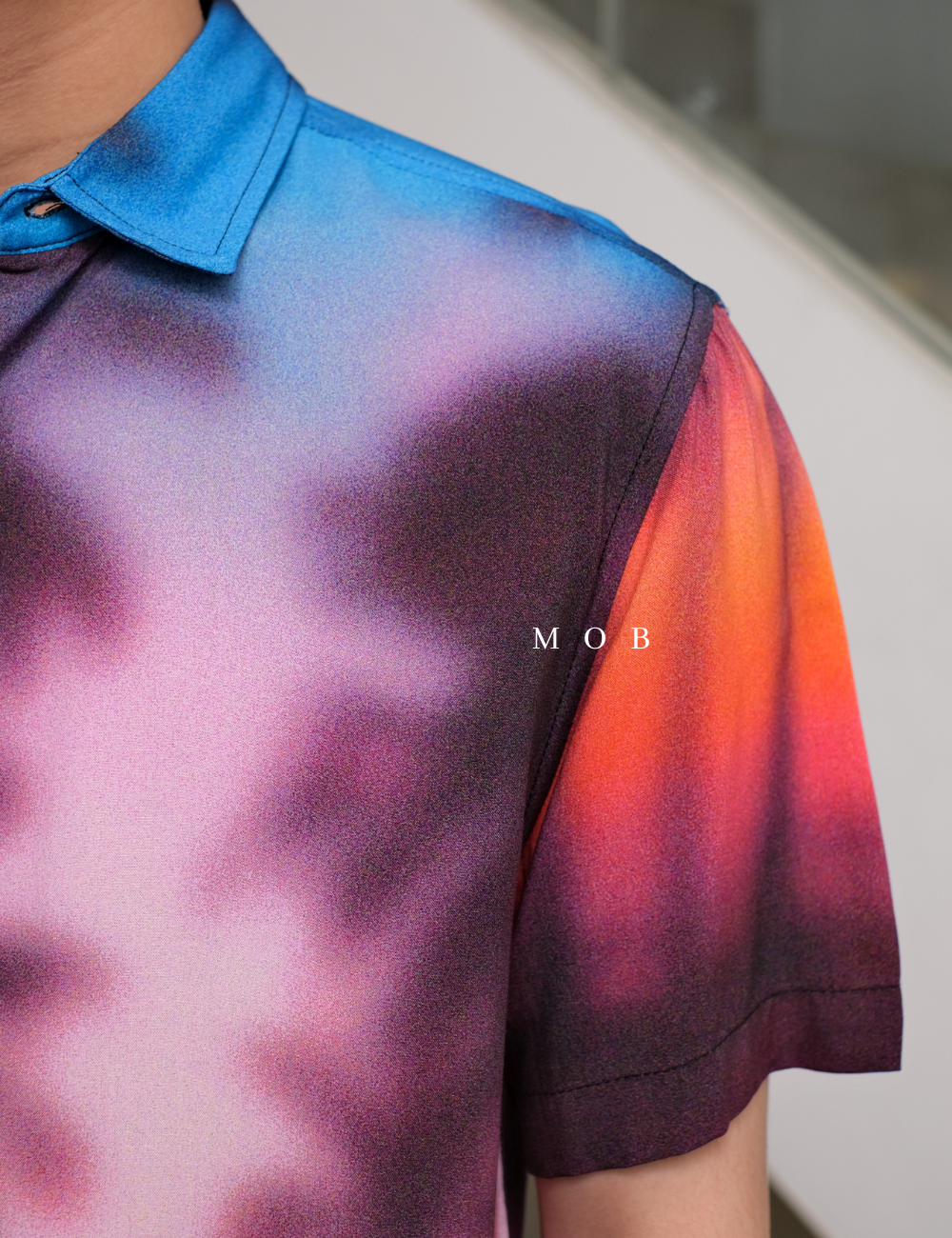 GSSSS01001 Eco Rayon Blurred Palms Shirt