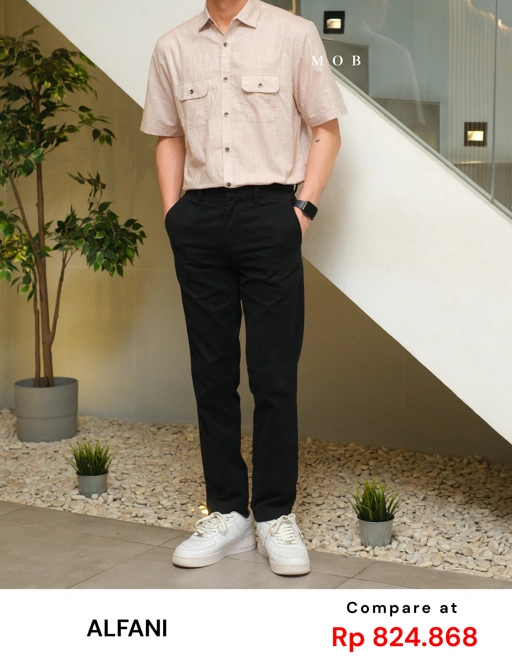 Image of AFSSS01001F Warren Pocket SS Shirt Light Beige Misty