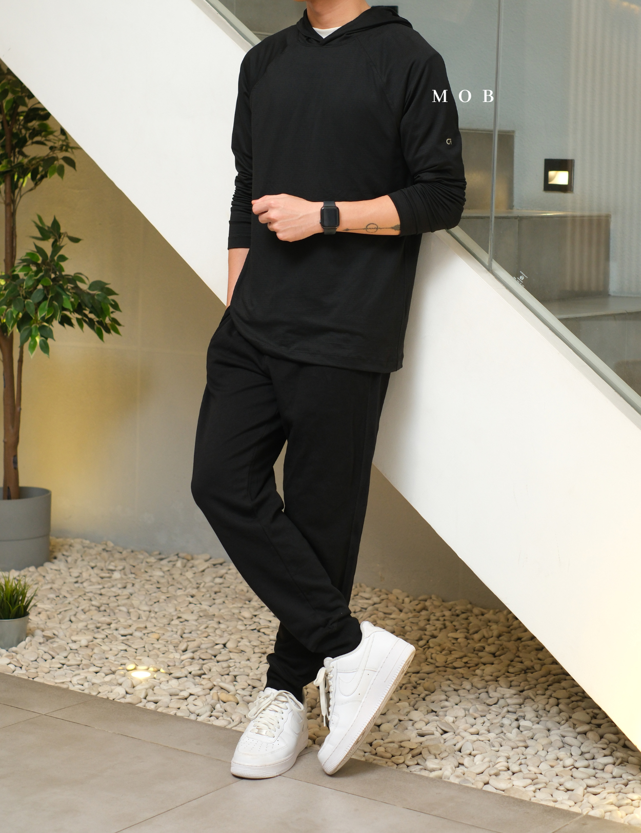 GPHOD04001 Active Hoodie True Black