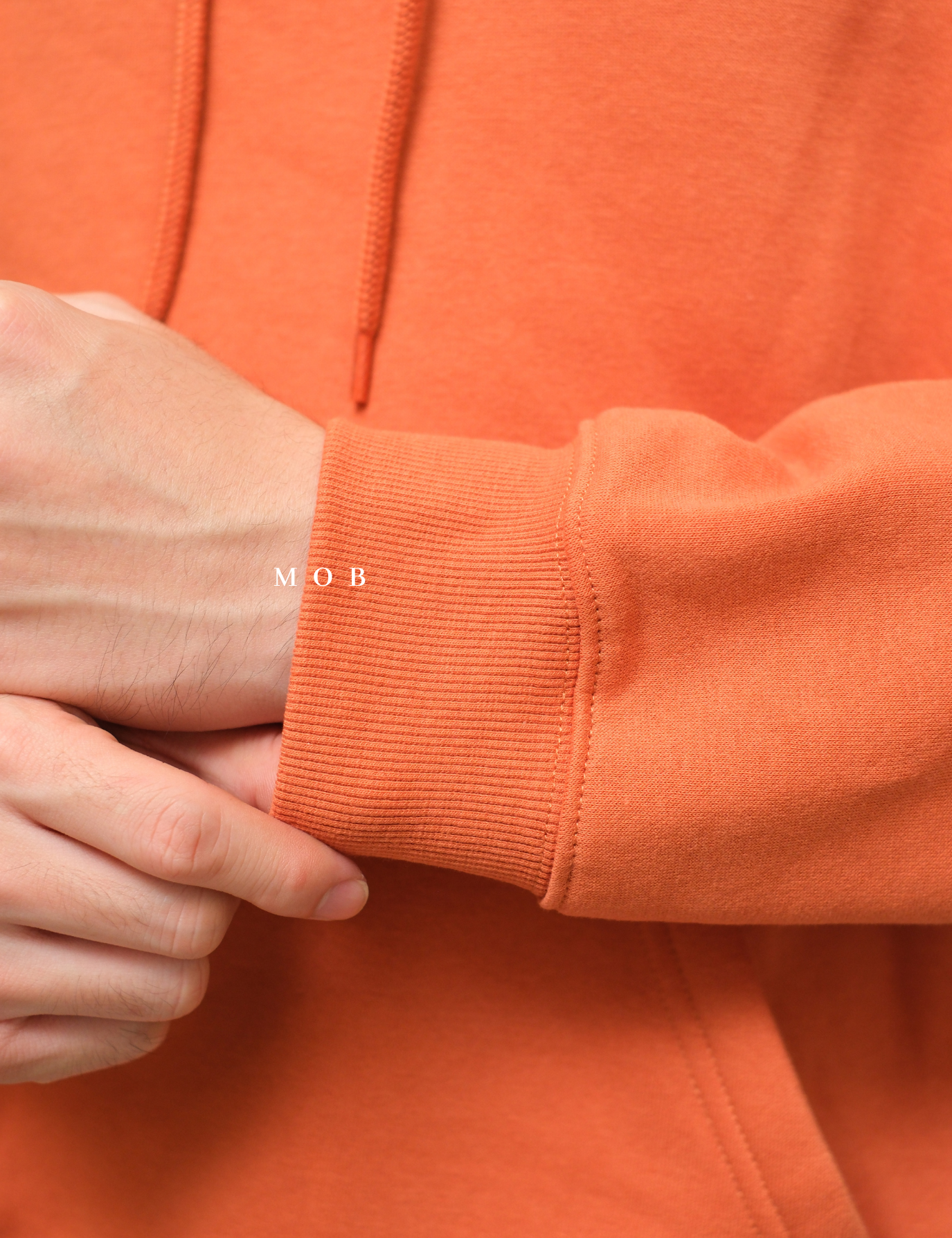 HMHOD03001D RELAXED FIT Pullover Hoodie Orange