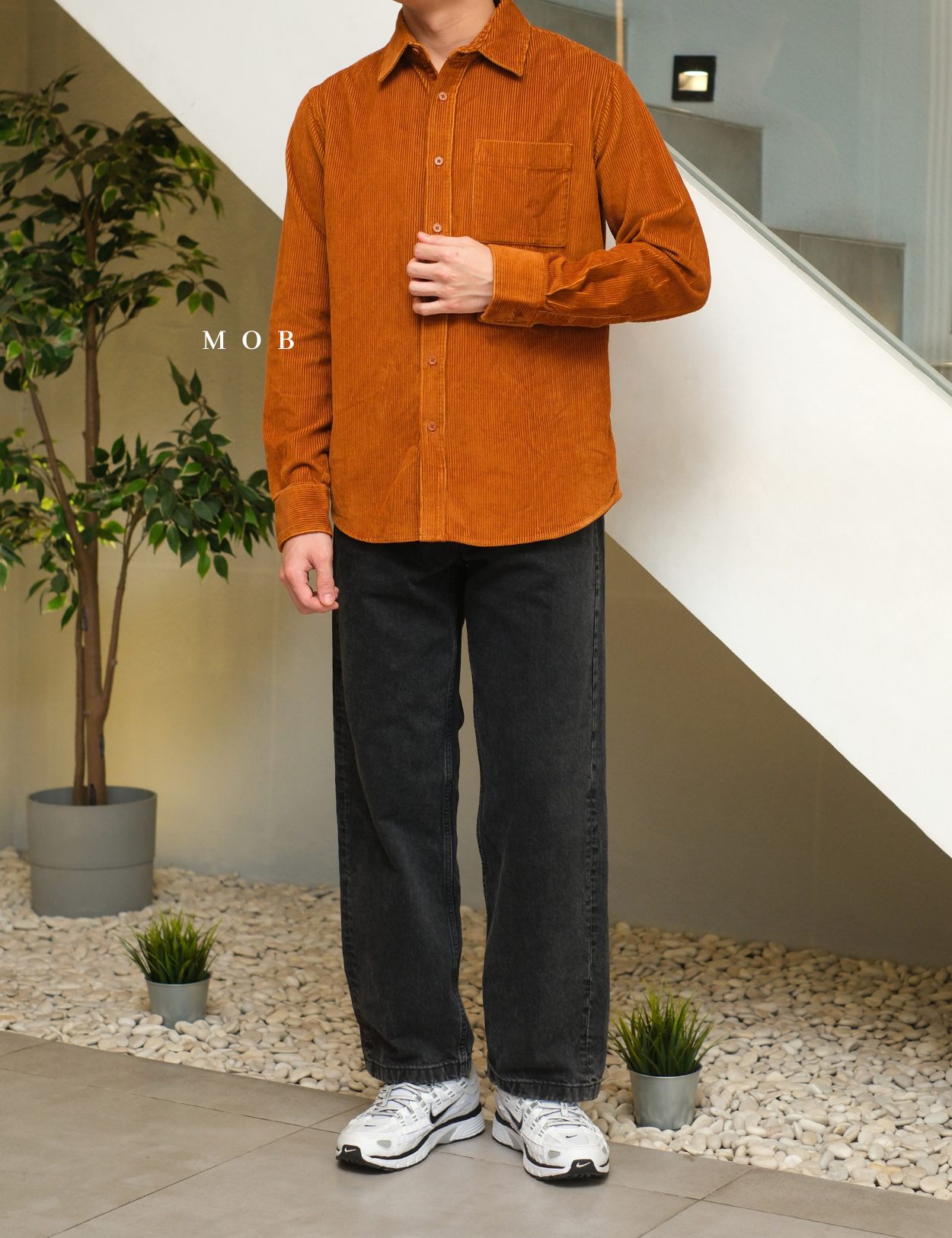 SUNLSS01002B Corduroy LS Shirt Brown