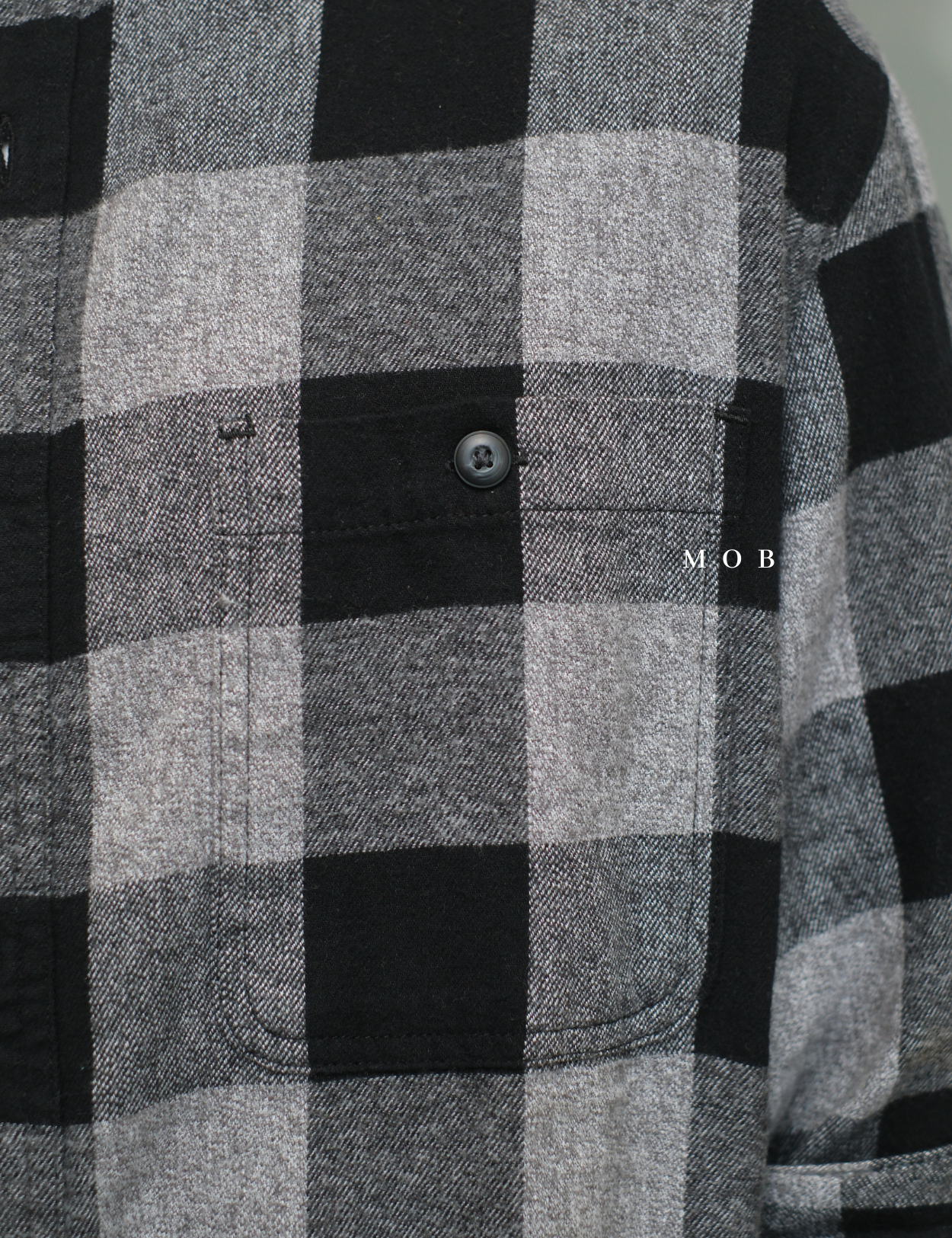SNMLSS01005A Super Soft Flannel LS Shirt Black Grey Plaid