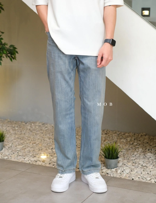 Image of DTPT04001 Ballroom Double Flex Standard Fit Jeans Blue Wash