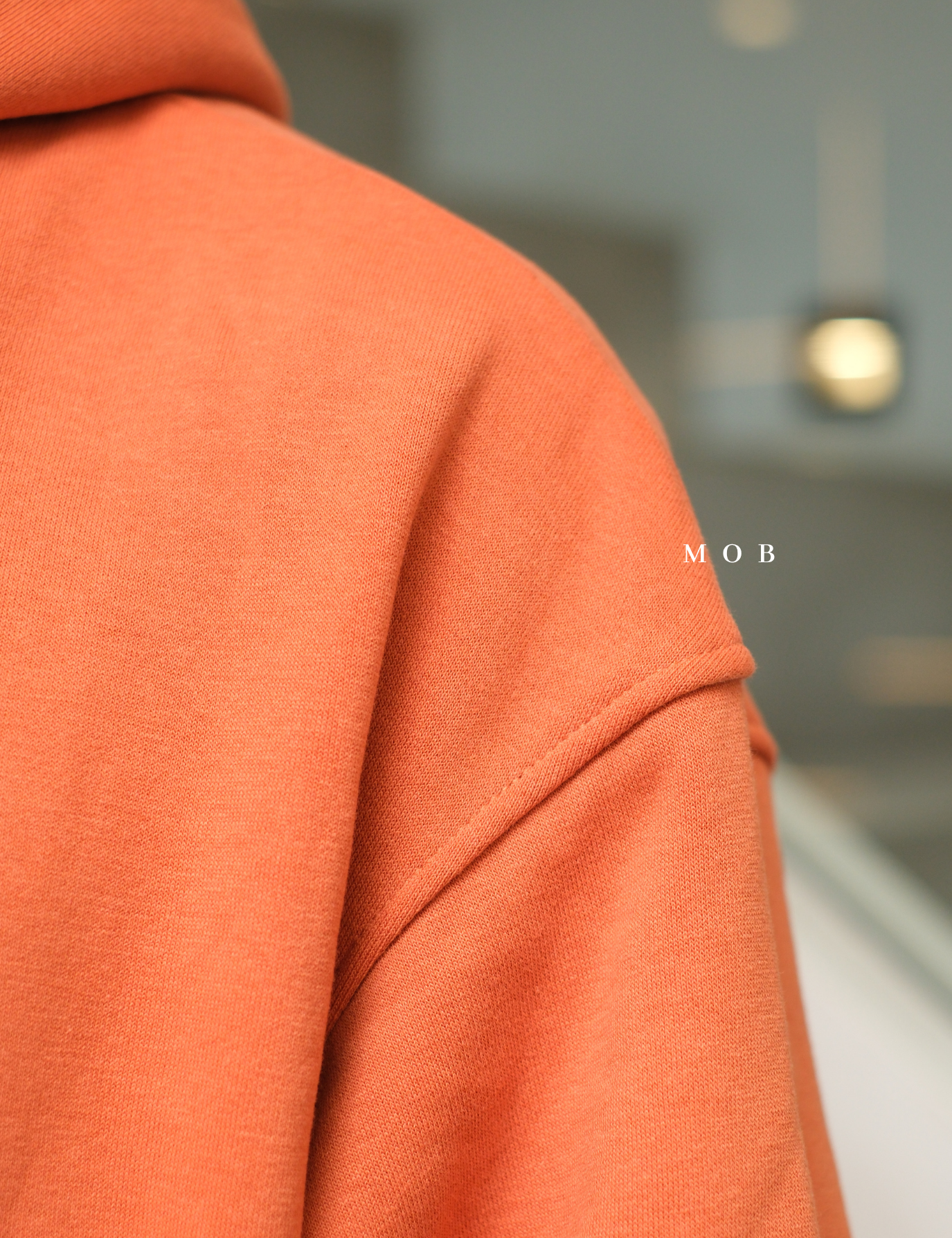 HMHOD03001D RELAXED FIT Pullover Hoodie Orange