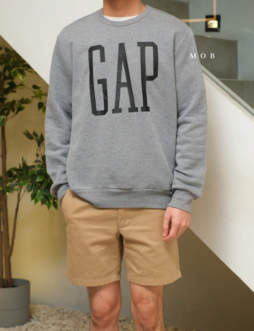 Image of GPSW01002D Big Logo Sweatshirt Grey