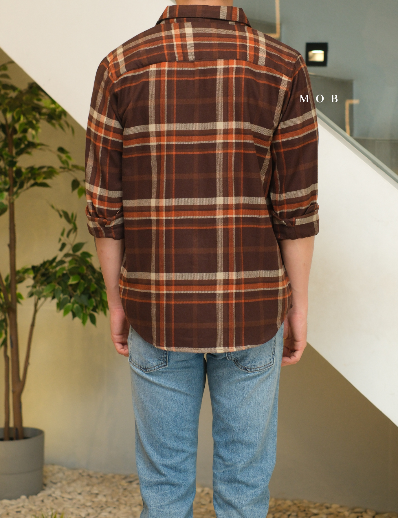 SPLLSS04001 Flannel LS Shirt Brown Plaid