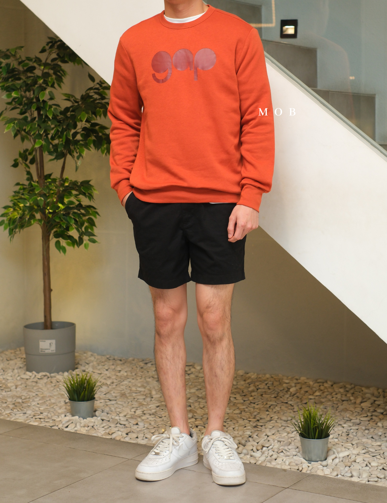 GPSW01001A Retro Logo Sweatshirt Orange