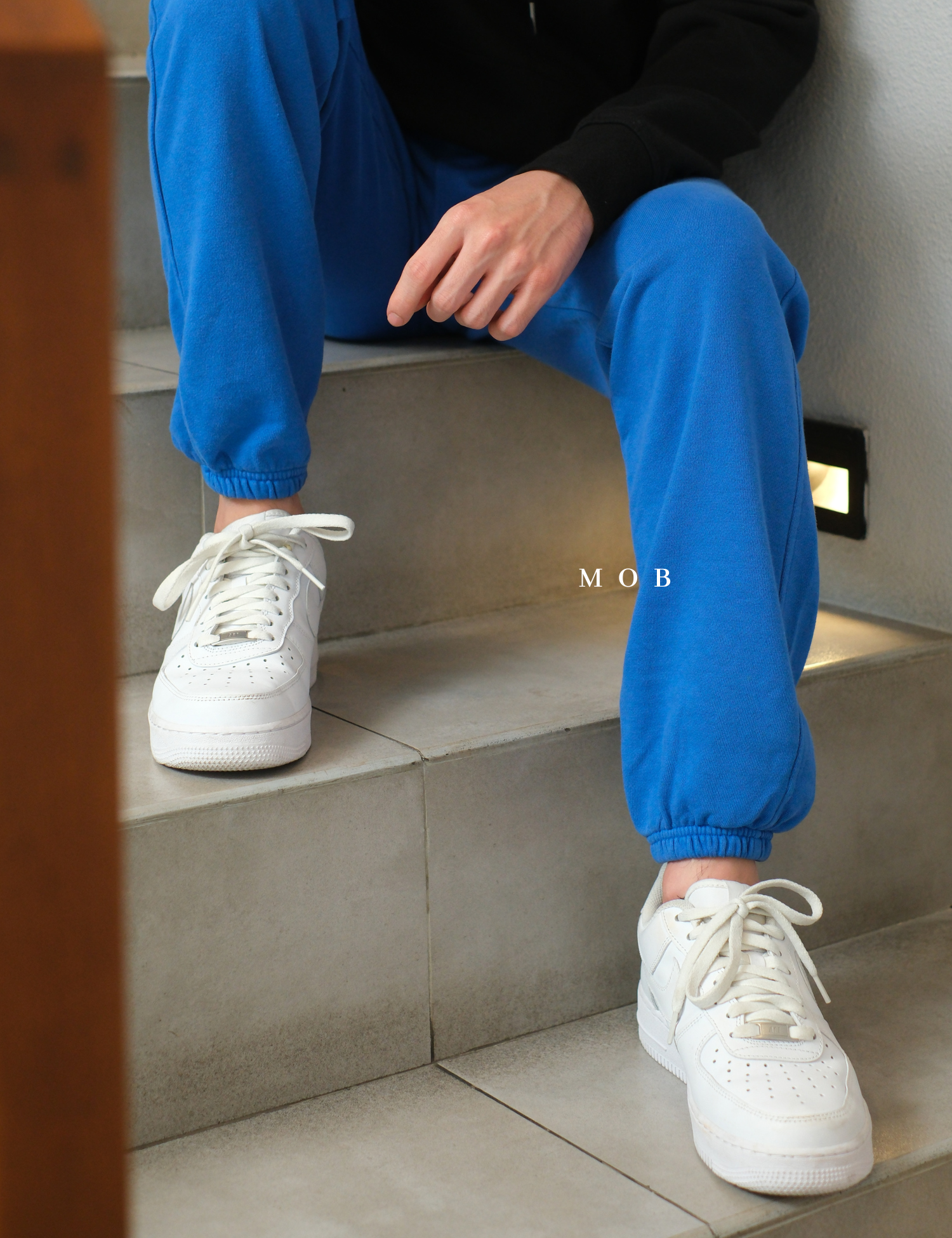 CHMPSP06003B Lightweight Fleece Sweatpants Vintage Blue
