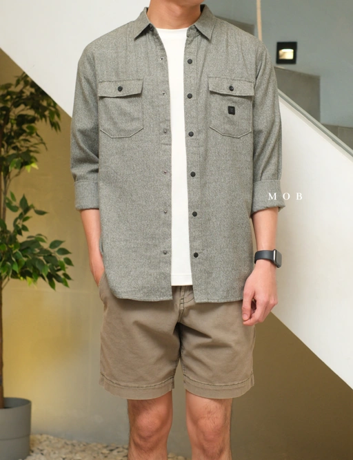 Image of ROALSS02001C Nordsman Flannel LS Shirt Olive Misty