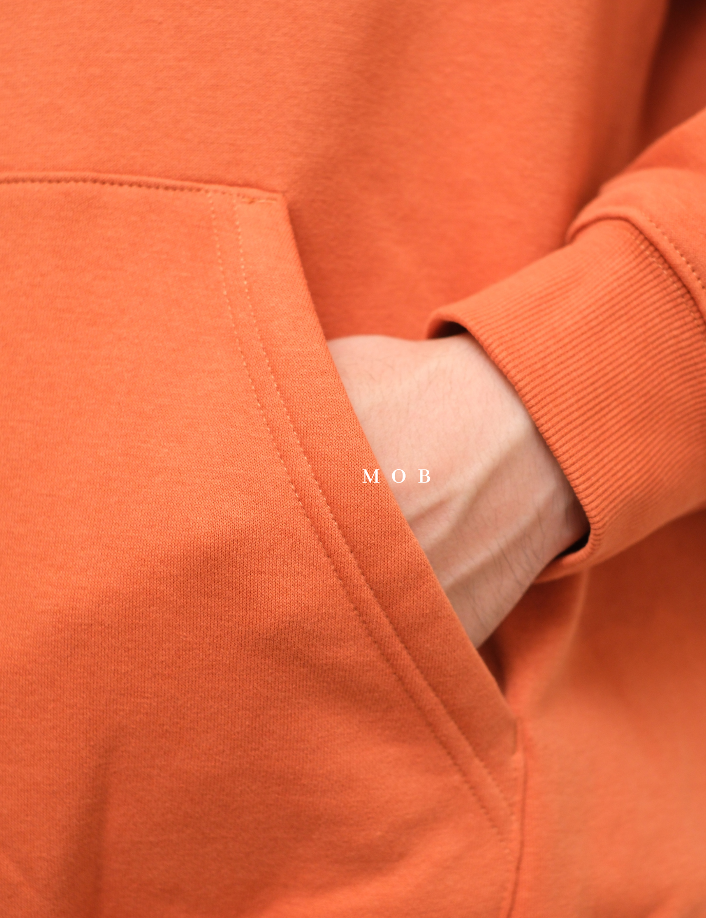 HMHOD03001D RELAXED FIT Pullover Hoodie Orange