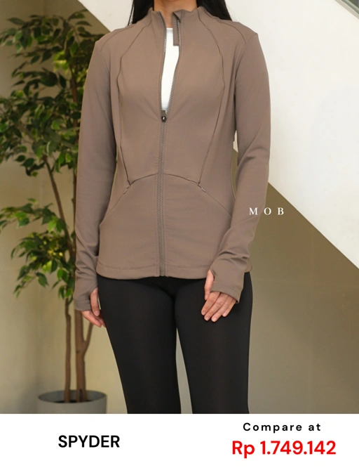 SPYJ02002C Active Back Vent Full Zip Jacket Mocca