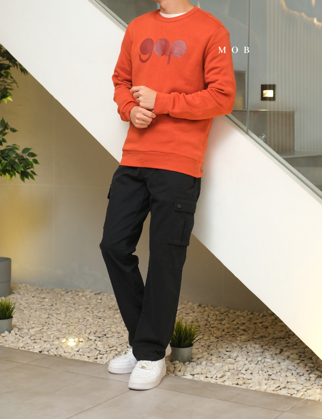GPSW01001A Retro Logo Sweatshirt Orange