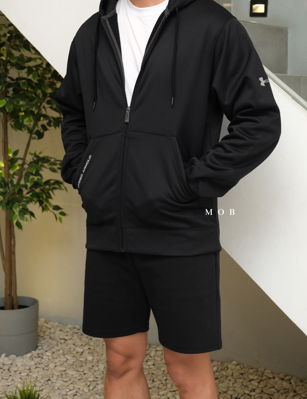UAFZ01001 Fleece Full-Zip Hoodie Black