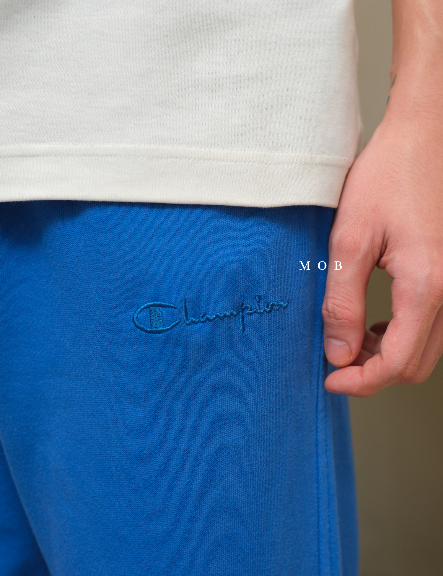 CHMPSP06003B Lightweight Fleece Sweatpants Vintage Blue