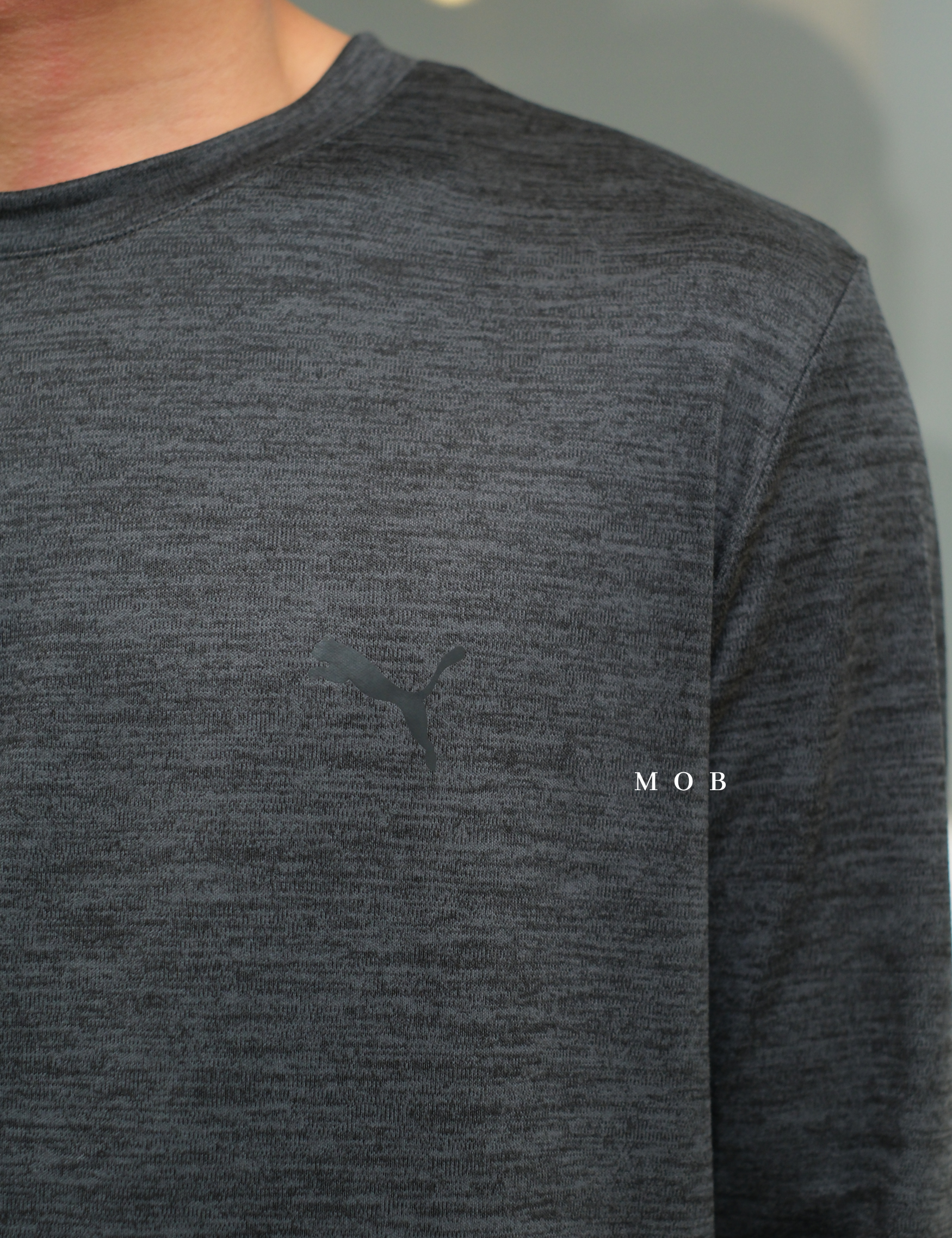 PMBL03001B Warmcell Baselayer Side Logo Dark Grey Misty