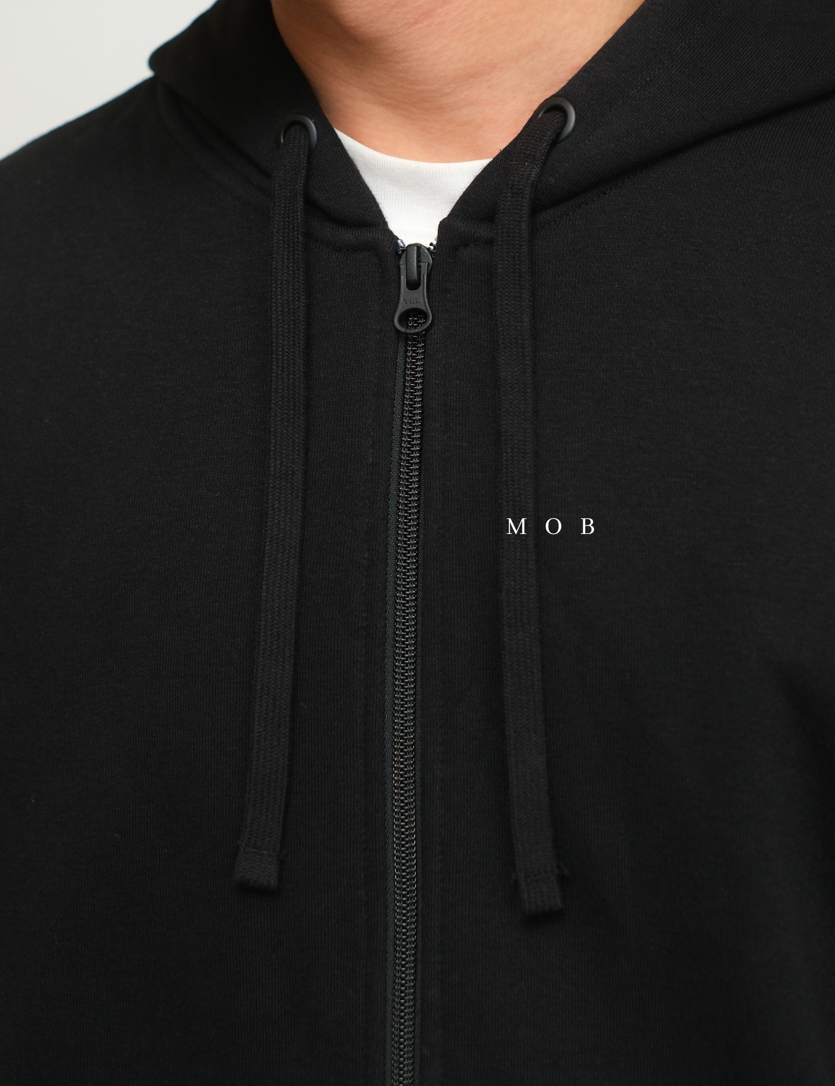 ANDFZ01001 Basic Full Zipper Hoodie Black