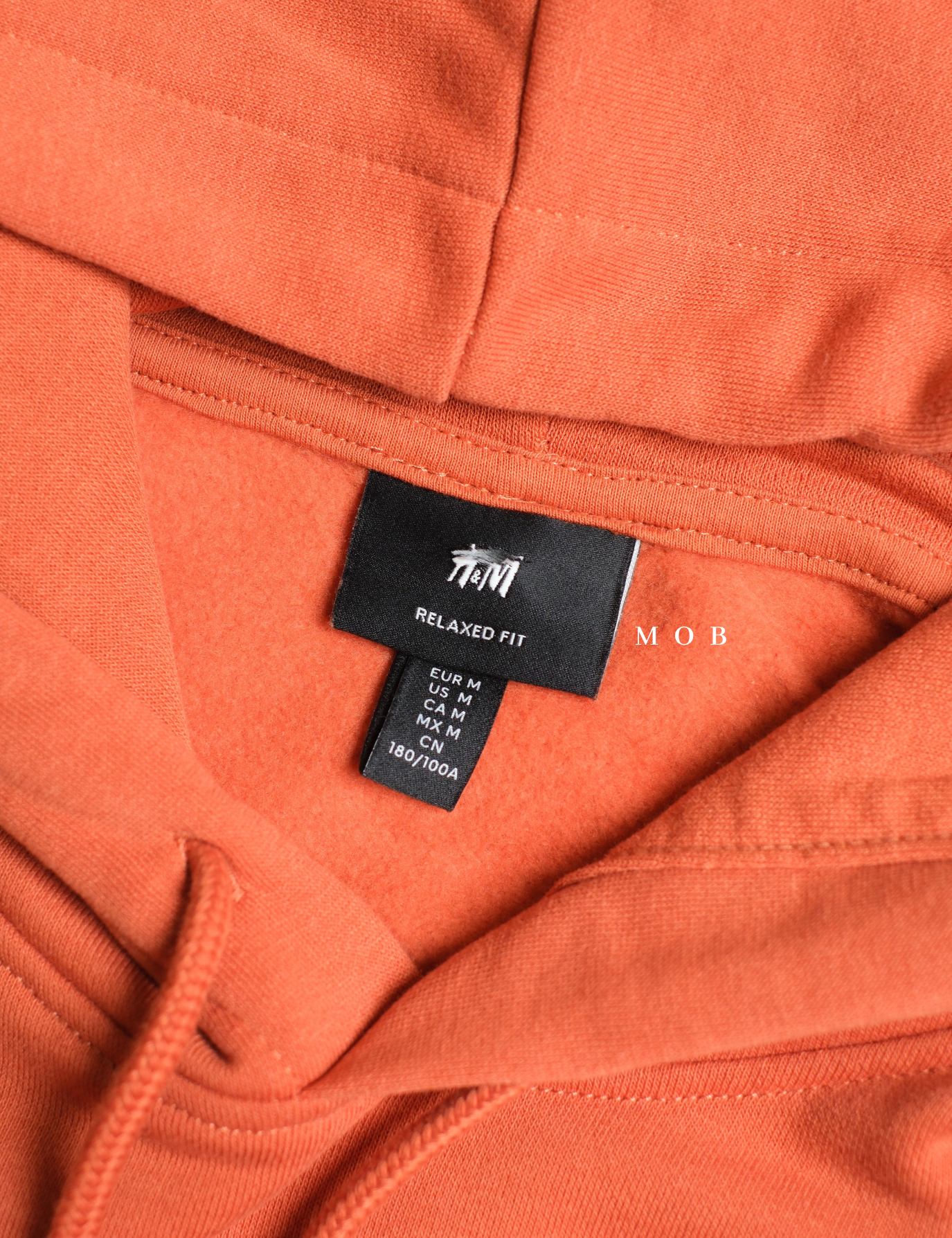 HMHOD03001D RELAXED FIT Pullover Hoodie Orange