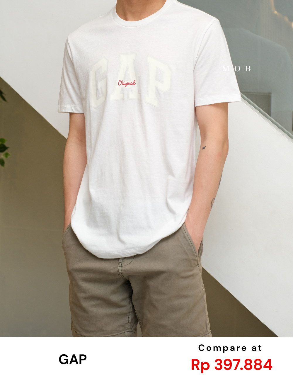 GPSST1202E ARCH Logo SS Tee White