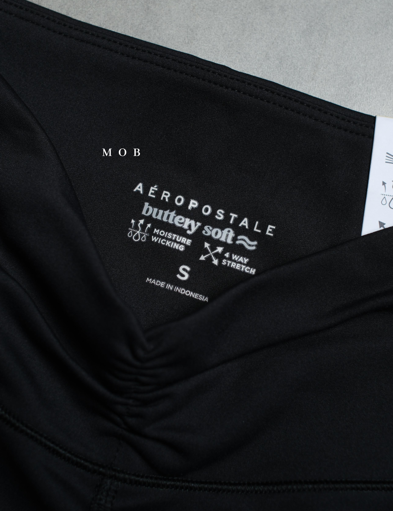 ARPT1403A Buttery Soft Cinch Waist Leggings Black
