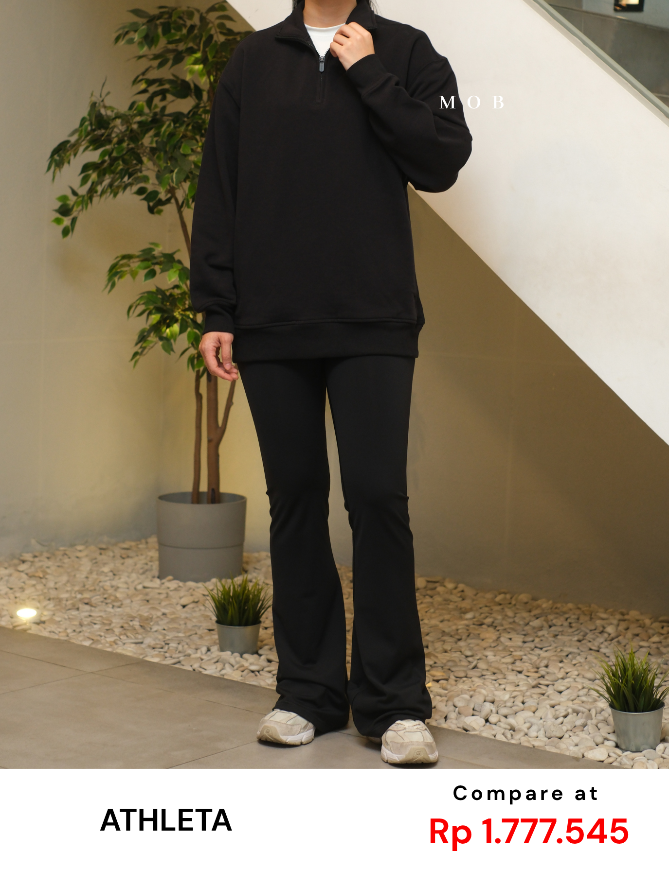 ATHSW02003A Forever Fleece 1/4 Zip Sweatshirt Black