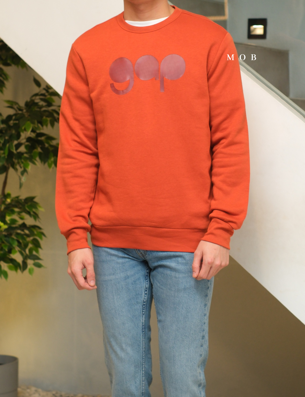 GPSW01001A Retro Logo Sweatshirt Orange