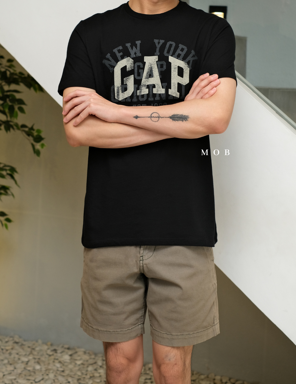 GPSST12014 Faded New York SS Tee Black