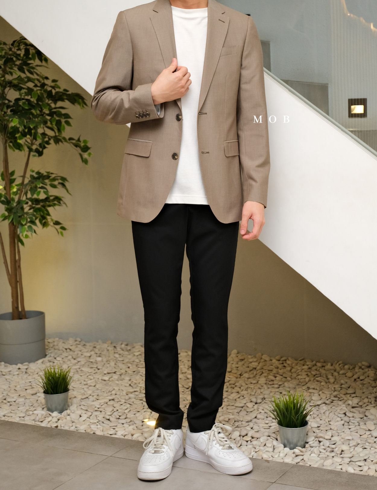 JFBZ01001A Slim Fit Blazer Brown