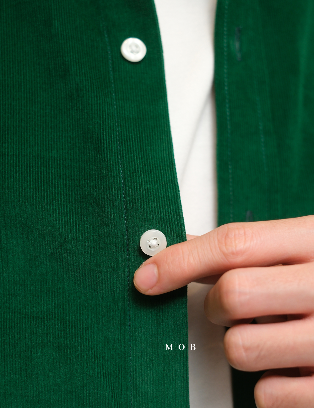 CLRLSS01001A Corduroy Shirt Jacket Dark Green