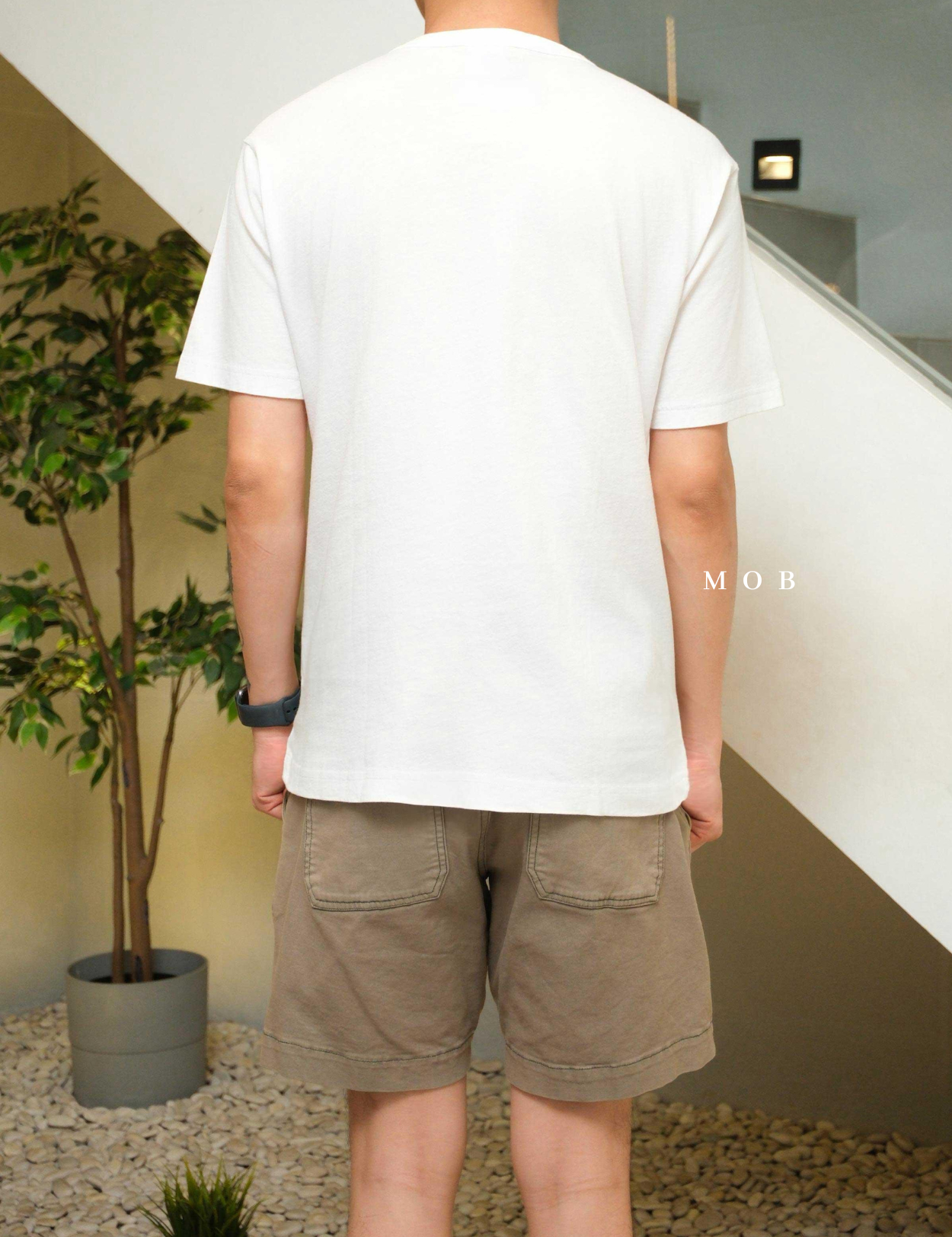 CHMPSST2404A C Small Logo Blue Red SS Tee White