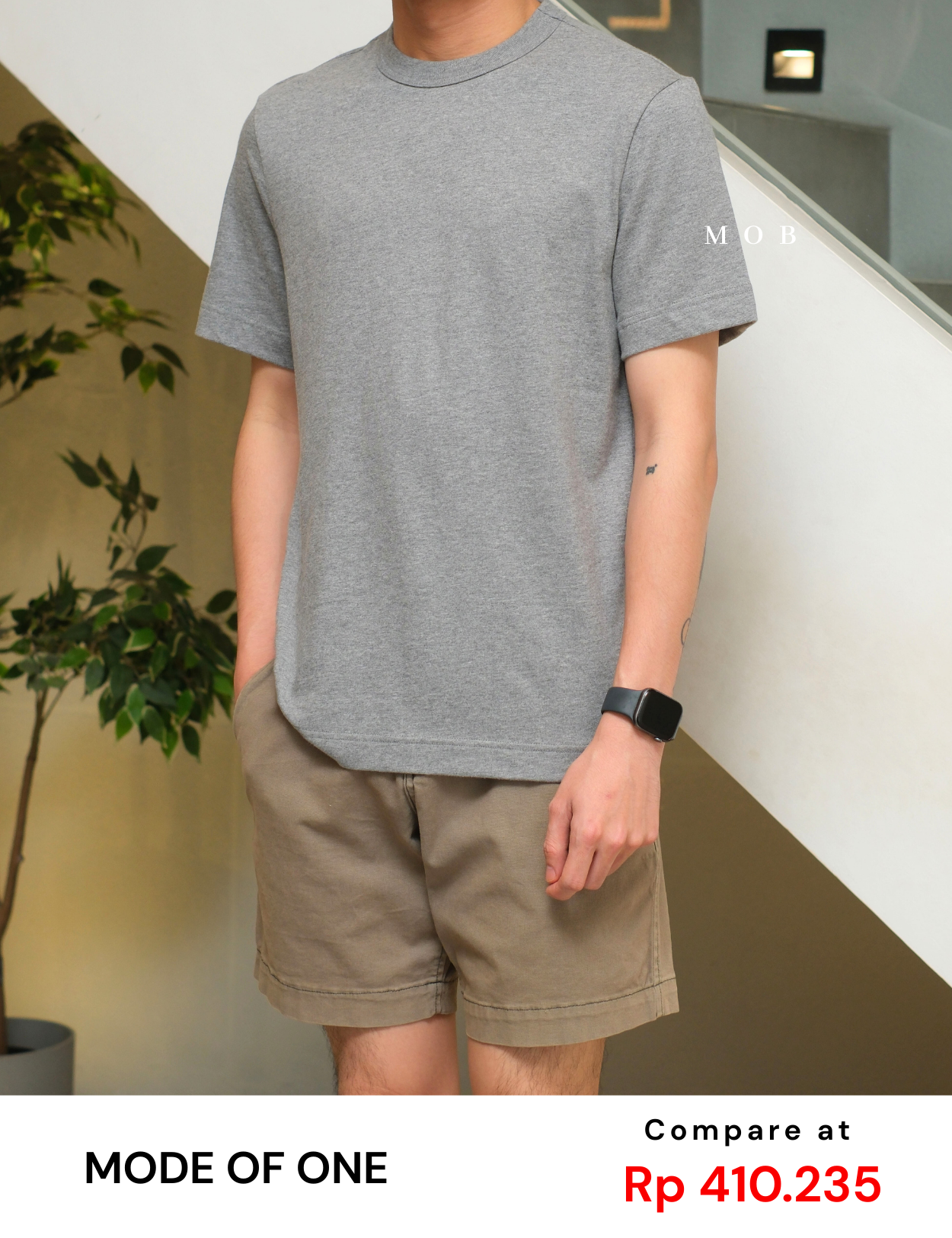 MODSST01001F Basic SS Tee Heather Grey