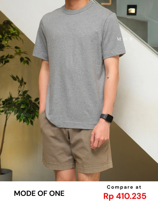 Image of MODSST01001F Basic SS Tee Heather Grey