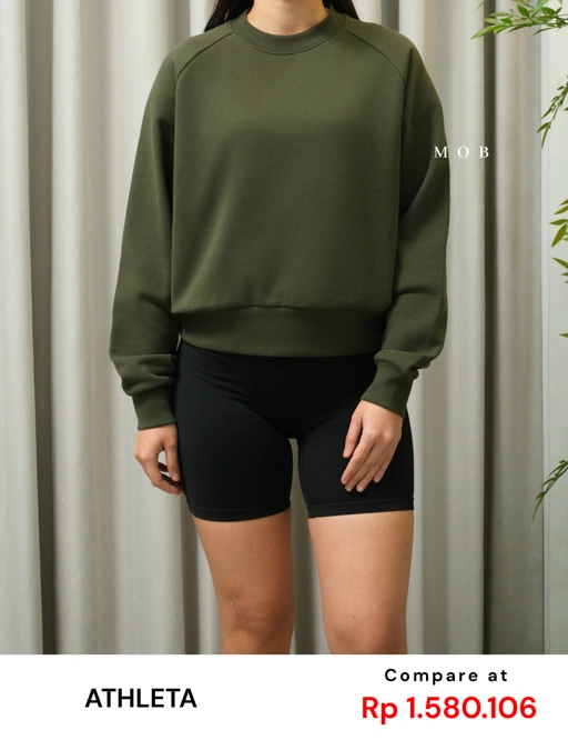 Image of ATHSW01001F Forever Fleece Relaxed Sweatshirt Olive