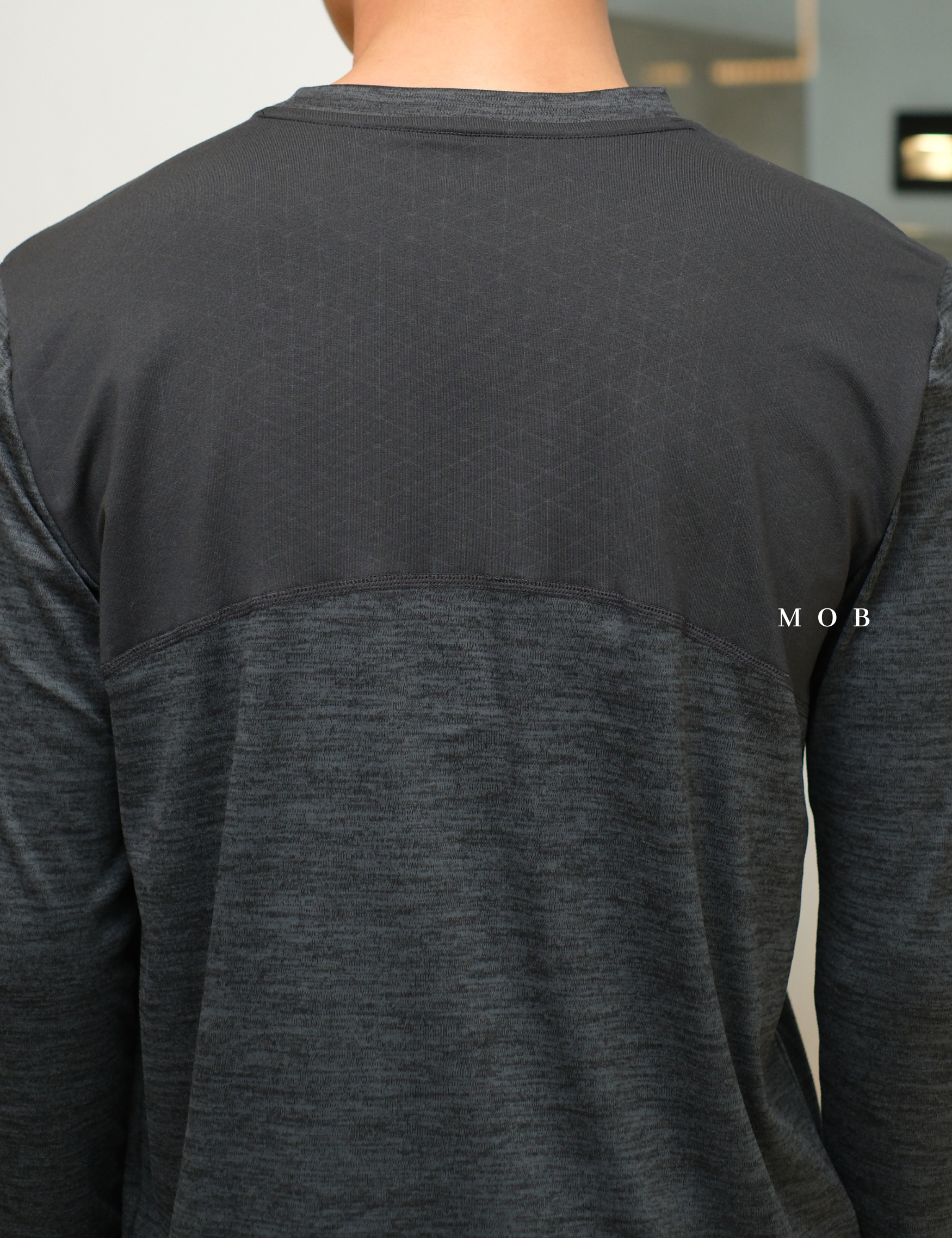 PMBL03001B Warmcell Baselayer Side Logo Dark Grey Misty