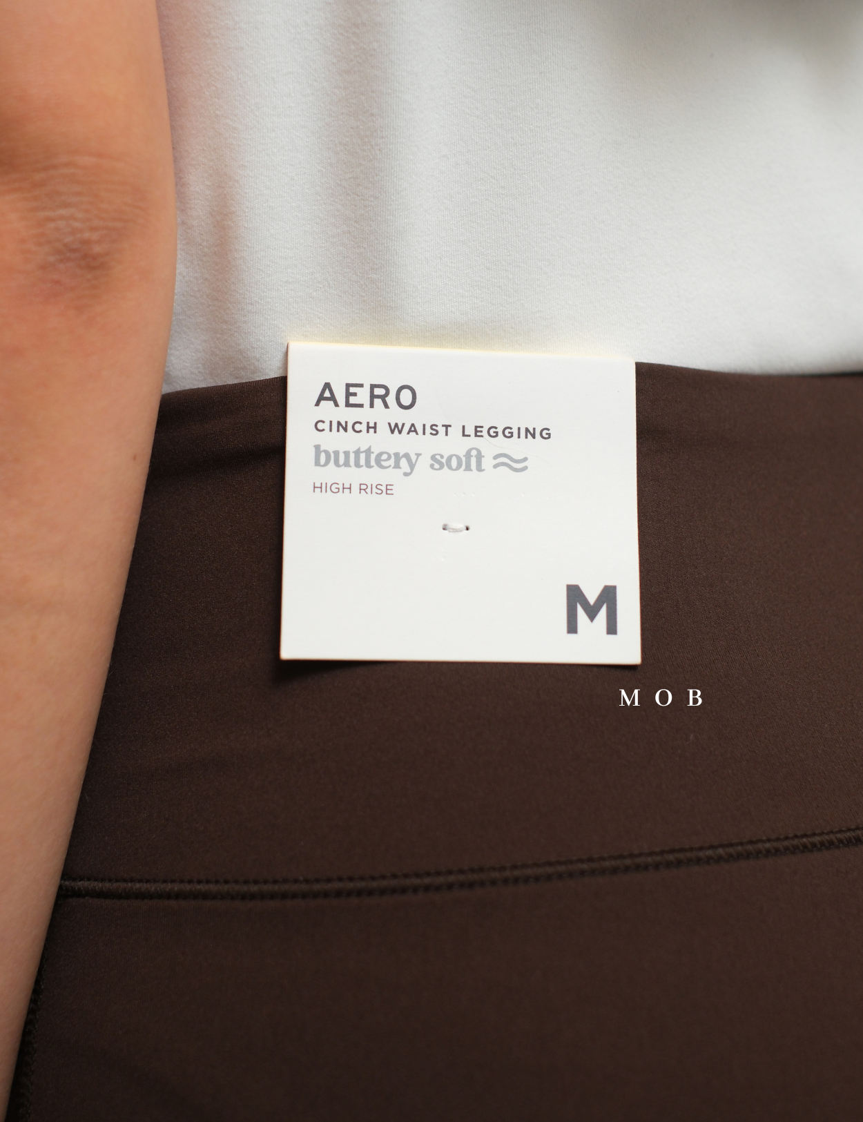 ARPT1403B Buttery Soft Cinch Waist Leggings Brown