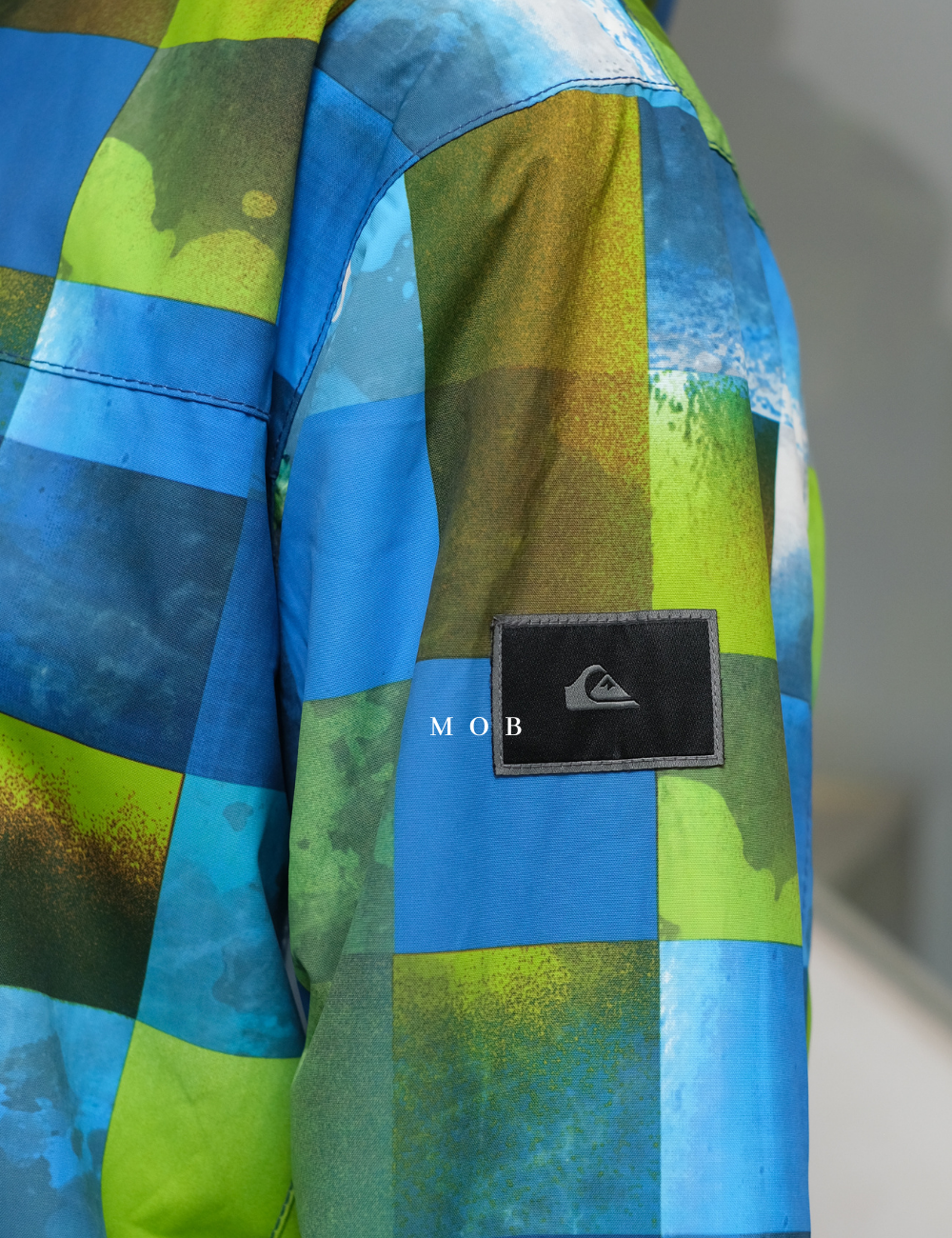 QSWP04010 Mission Snow Jacket Blue Sulphur Icey Check