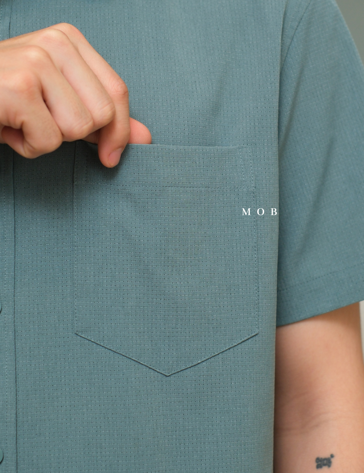 FLXSSS01001C Slim Performance SS Shirt Sage Green