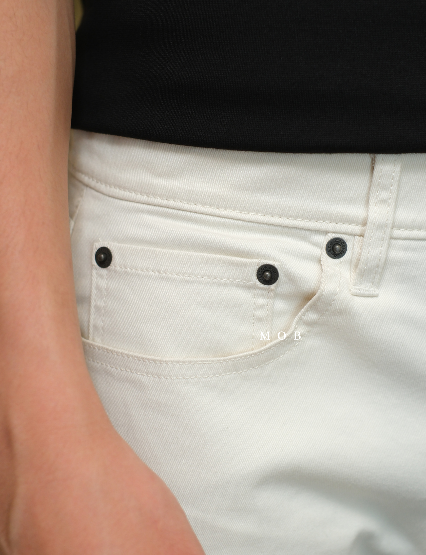 GFPT04002 Comfort Slim Pants Off White