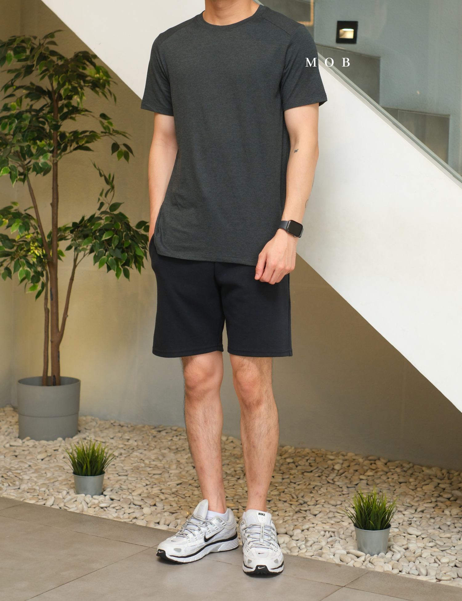 AKSST01003 Active SS Tee DARK GREY Misty