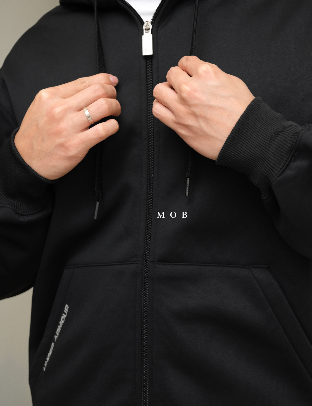 UAFZ01001 Fleece Full-Zip Hoodie Black