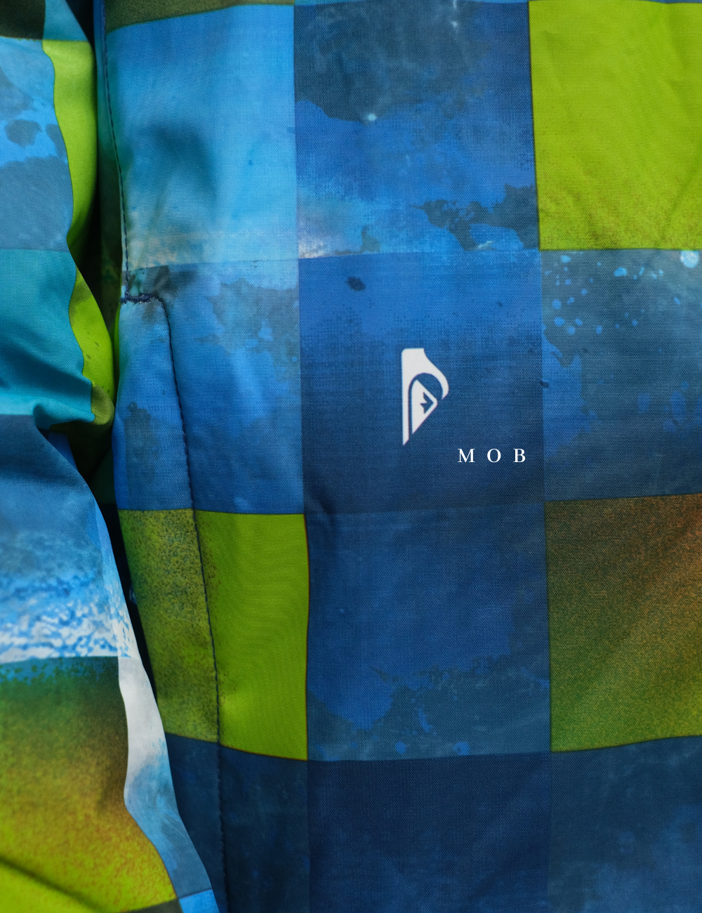 QSWP04010 Mission Snow Jacket Blue Sulphur Icey Check